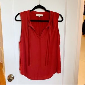 Red Soft Tank From LOFT